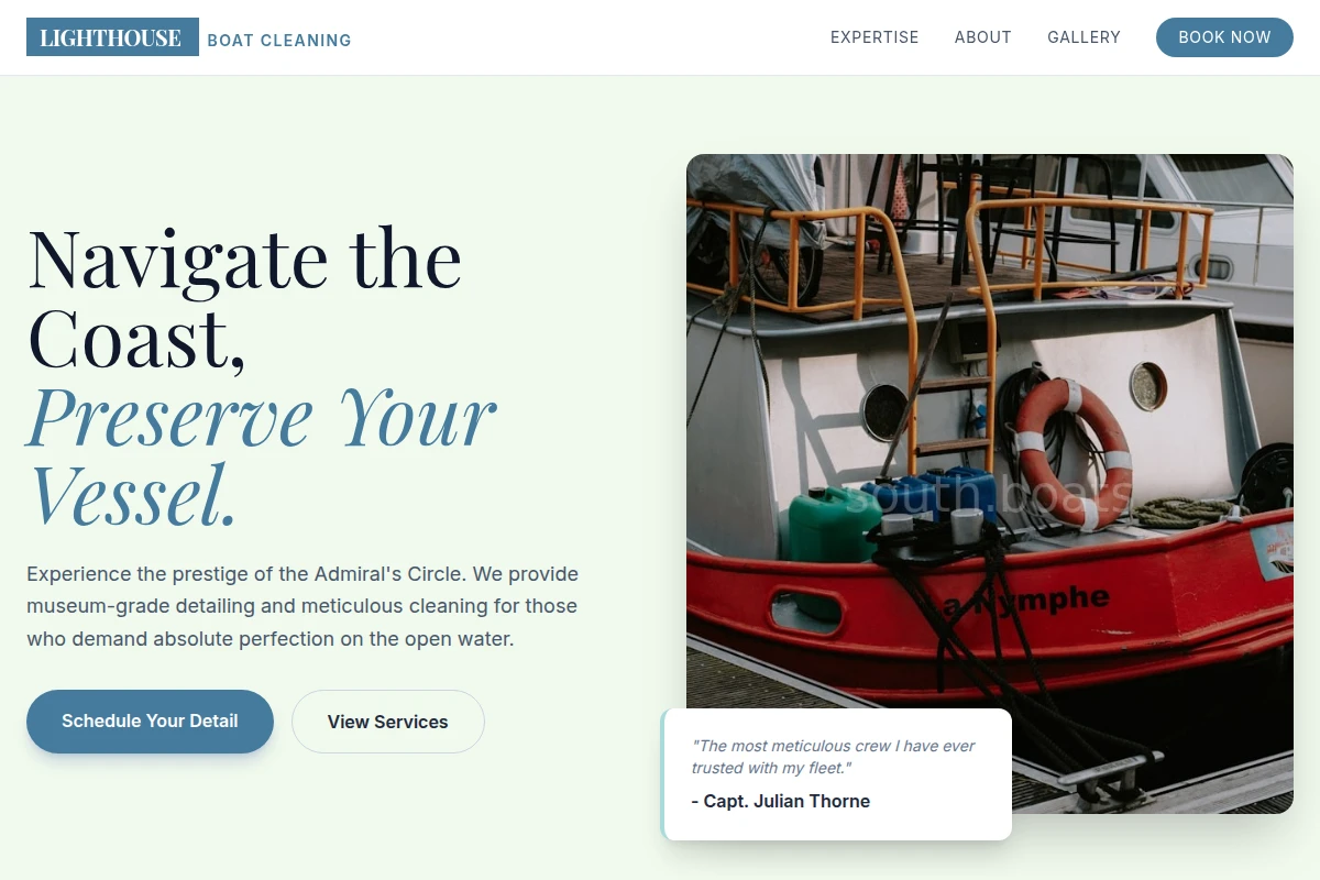Lighthouse Boat Cleaning